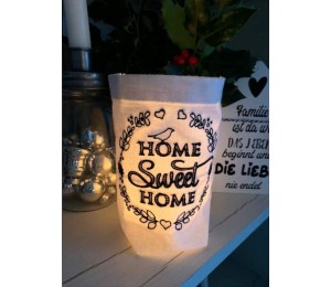 Stickdatei ITH - Lichtbeutel Home Sweet Home